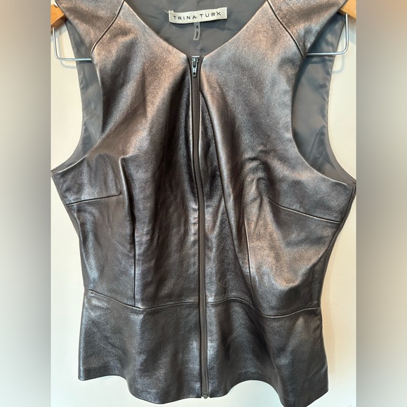 Trina Turk Leather Vest - Picture 4 of 5